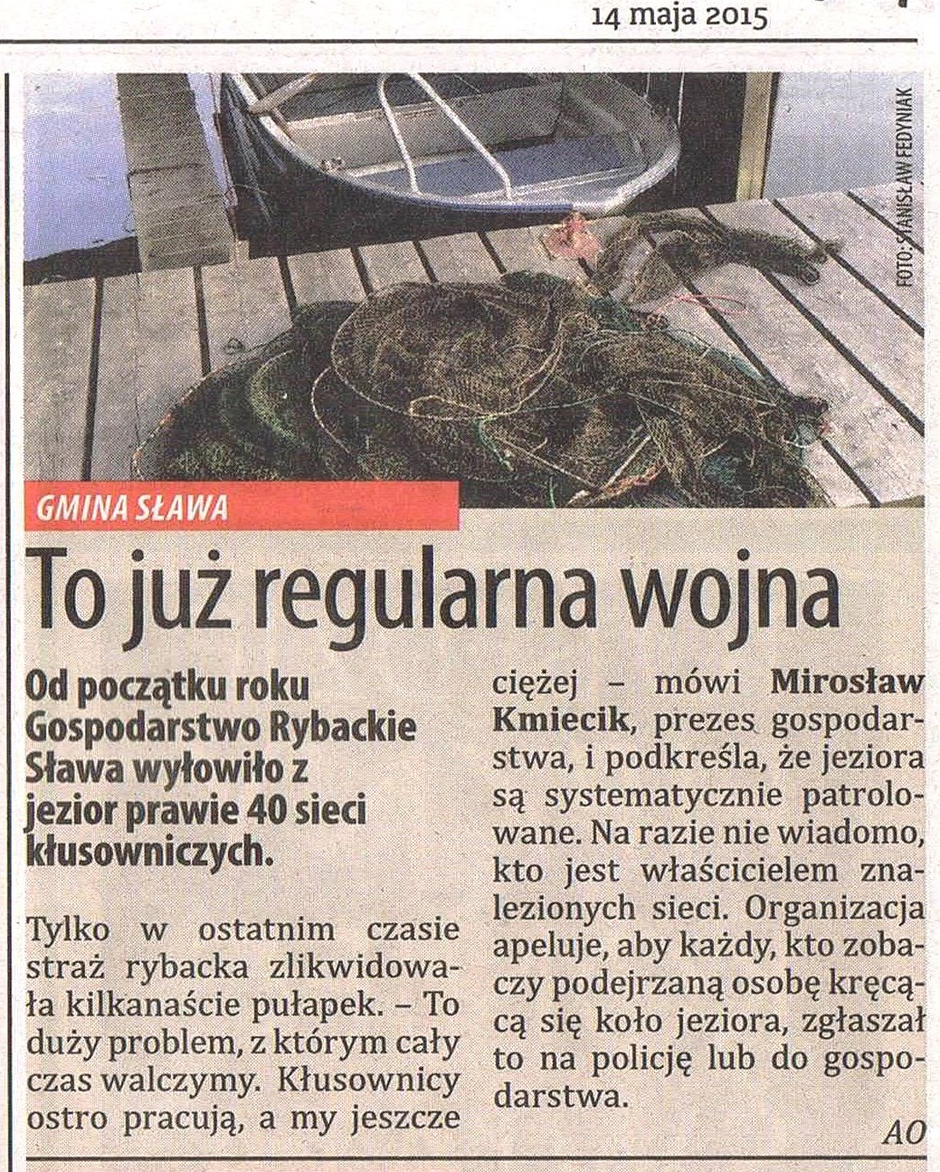 Skan artykułu o walce z kłusownikami